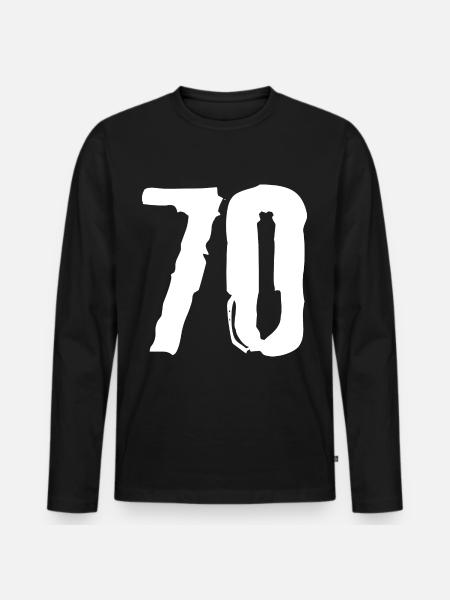 70 number jersey - Men's Premium Organic Long Sleeve Shirt - black