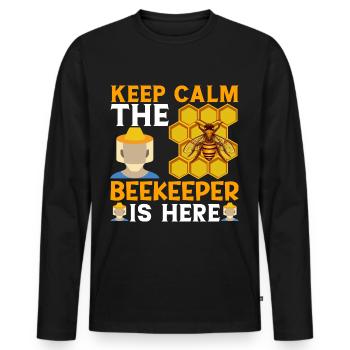 Beekeeping Beekeeping Course Beekeepers' Association Honey Bee Beekeepers - Men's Premium Organic Long Sleeve Shirt - black - Front - Nico (187cm)