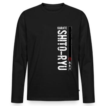 Karate Shito Ryu Kanji Kampfkunst Japan - Männer Premium Bio Langarmshirt - Schwarz - Vorne - Nico (187cm)