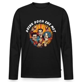Karneval Kölle Alaaf Eskaliert Singen Tanzen Köln - Männer Premium Bio Langarmshirt - Schwarz - Vorne - Nico (187cm)