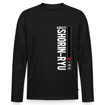 Karate Shorin Ryu Kanji Kampfkunst Japan - Männer Premium Bio Langarmshirt - Schwarz - Vorne - Nico (187cm)
