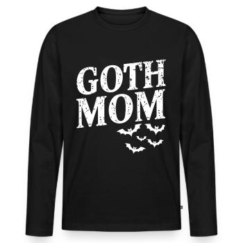 Maman gothique ! Alt Esthétique Goth Maman Emo - T-shirt manches longues Premium bio Homme - noir - Devant - Nico (187cm)