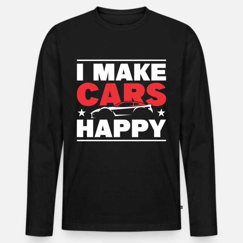 Autoaufbereiter Professionelle Autopflege Geschenk - Männer Premium Bio Langarmshirt - Schwarz