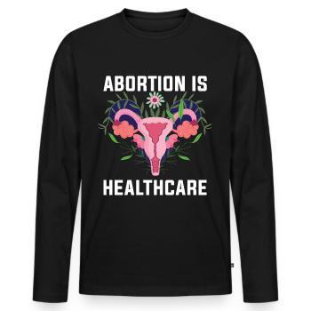 Féminisme Féministe Féministe Pro Avortement - T-shirt manches longues Premium bio Homme - noir - Devant - Nico (187cm)