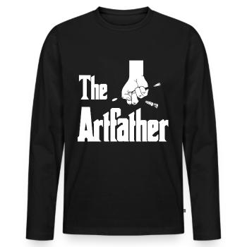 Peintre et vernisseur, le métier le meilleur et le plus ennuyeux - T-shirt manches longues Premium bio Homme - noir - Devant - Nico (187cm)