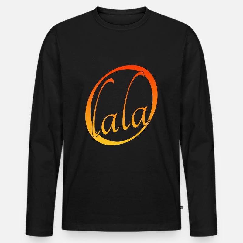 O - Männer Premium Bio Langarmshirt - Schwarz