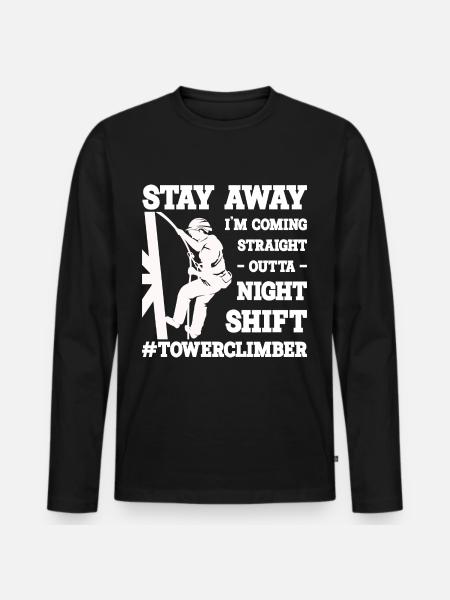 Industriekletterer - Männer Premium Bio Langarmshirt - Schwarz