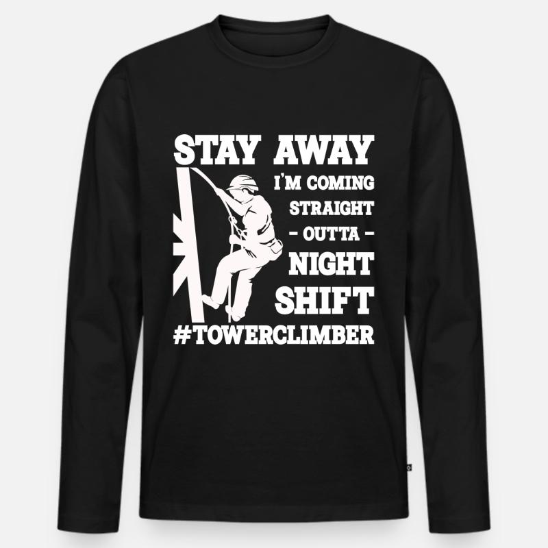 Industriekletterer - Männer Premium Bio Langarmshirt - Schwarz