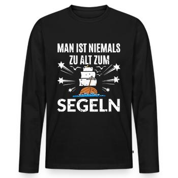 Segeln Segler - Männer Premium Bio Langarmshirt - Schwarz - Vorne - Nico (187cm)