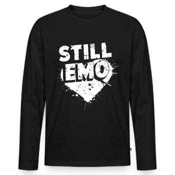 Toujours Emo ! Emo Goth Alternative - T-shirt manches longues Premium bio Homme - noir - Devant - Nico (187cm)