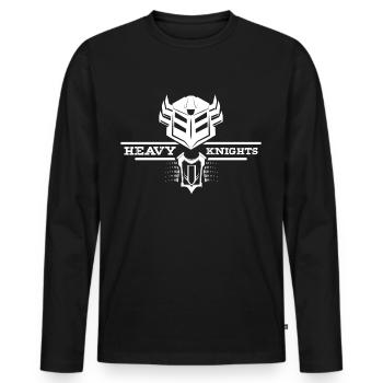 Heavy Knights - Männer Premium Bio Langarmshirt - Schwarz - Vorne - Nico (187cm)