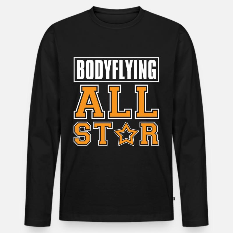 Indoor-Skydiving - Männer Premium Bio Langarmshirt - Schwarz