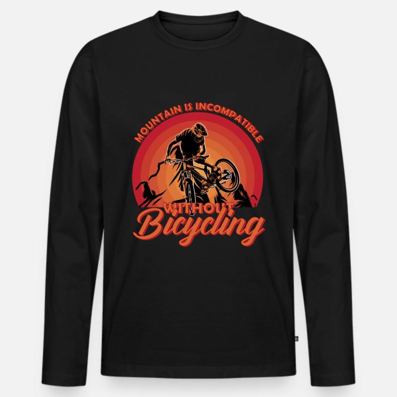 1 38 - Männer Premium Bio Langarmshirt - Schwarz
