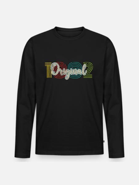 Original 1982 - Men's Premium Organic Long Sleeve Shirt - black