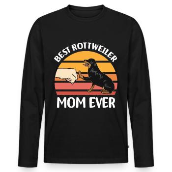 Rottweiler Hunderasse - Männer Premium Bio Langarmshirt - Schwarz - Vorne - Nico (187cm)