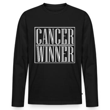 Monat Der Aufklärung Über Krebs-gewinner - Männer Premium Bio Langarmshirt - Schwarz - Vorne - Nico (187cm)