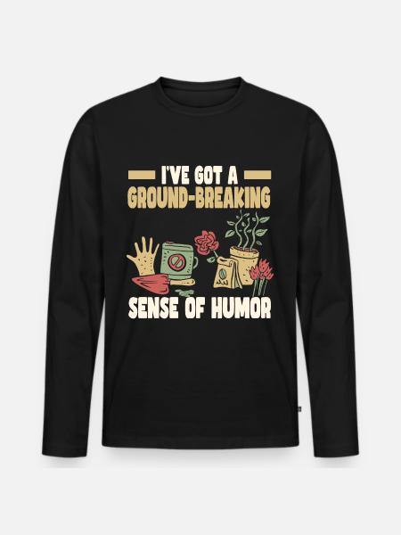 Gartenbau - Männer Premium Bio Langarmshirt - Schwarz