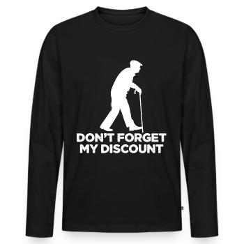 Funny Age Milestone Gag Gift - Perfect for Senior - Männer Premium Bio Langarmshirt - Schwarz - Vorne - Nico (187cm)