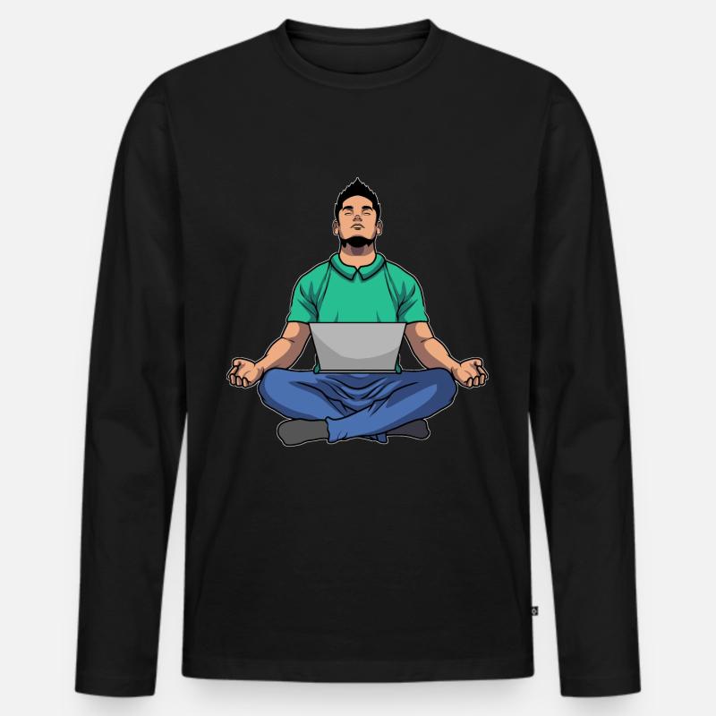 Programmer Coder Software Developer - Men's Premium Organic Long Sleeve Shirt - black