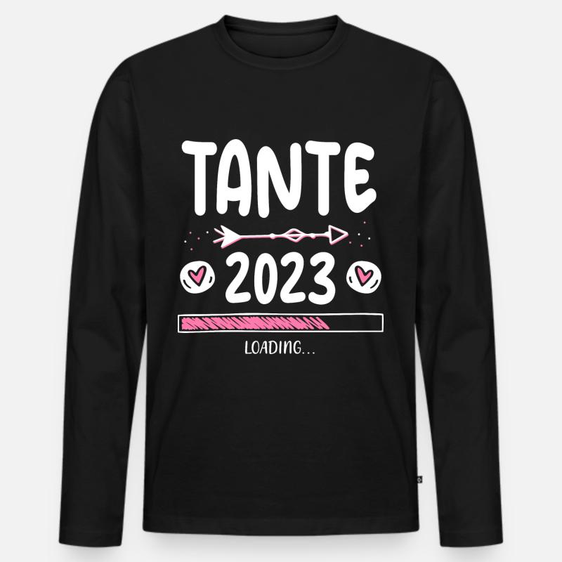 Tante 2023 Loading - Männer Premium Bio Langarmshirt - Schwarz