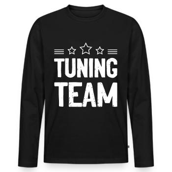 Tuning Team Tuner - Men's Premium Organic Long Sleeve Shirt - black - Front - Nico (187cm)