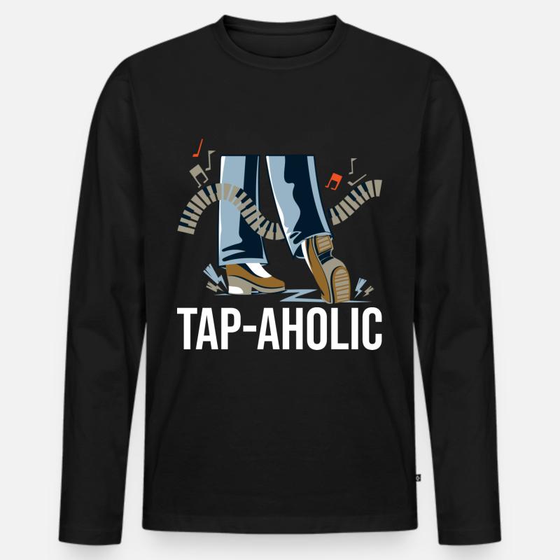 Stepptänzer - Männer Premium Bio Langarmshirt - Schwarz