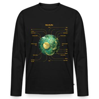 Disque céleste - T-shirt manches longues Premium bio Homme - noir - Devant - Nico (187cm)