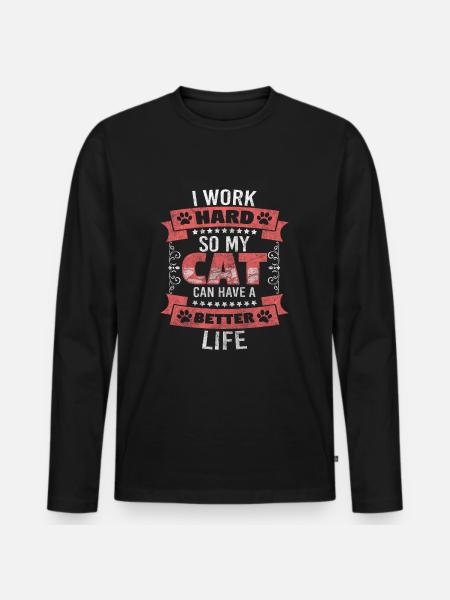 Chat Chat Chat Chat Maman - T-shirt manches longues Premium bio Homme - noir