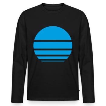 Pattern frame sun - Men's Premium Organic Long Sleeve Shirt - black - Front - Nico (187cm)