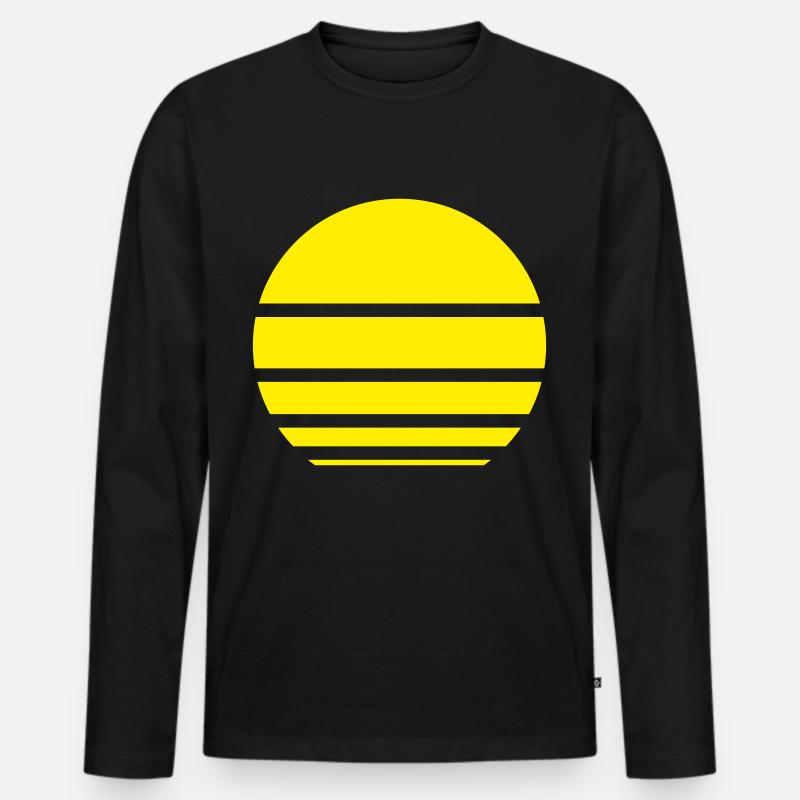 Pattern frame sun - Men's Premium Organic Long Sleeve Shirt - black