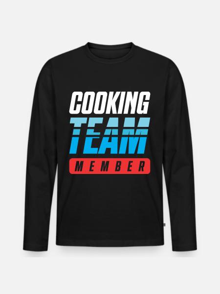 Cooking Team - Men's Premium Organic Long Sleeve Shirt - black