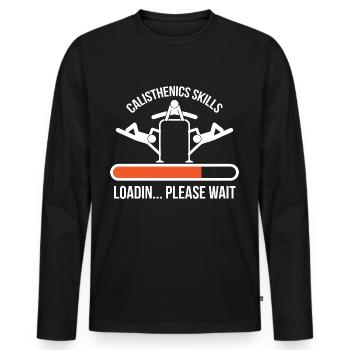 Meditation, Zen Yoga und Pilates - Männer Premium Bio Langarmshirt - Schwarz - Vorne - Nico (187cm)