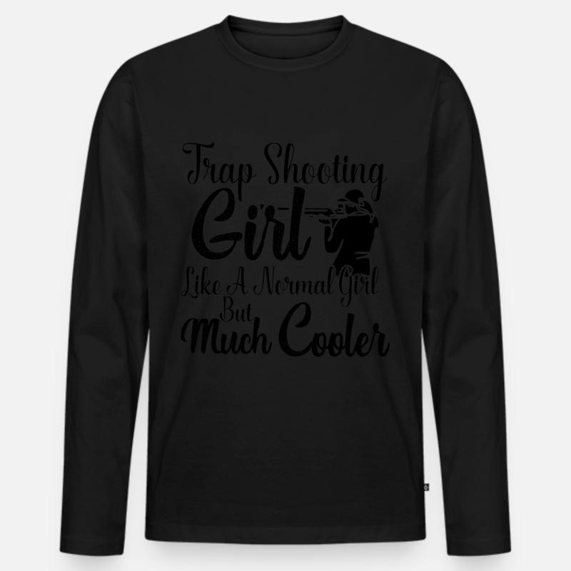 Trapschütze - Männer Premium Bio Langarmshirt - Schwarz