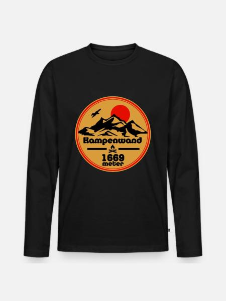 kampenwand - Männer Premium Bio Langarmshirt - Schwarz