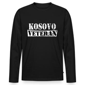 Vétéran du Kosovo - T-shirt manches longues Premium bio Homme - noir - Devant - Nico (187cm)
