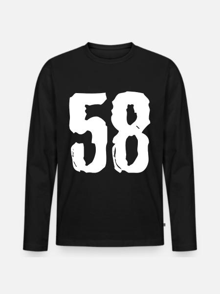 58 number jersey - Men's Premium Organic Long Sleeve Shirt - black