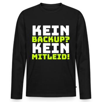 Informatiker Informatik Programmierer Entwickler - Männer Premium Bio Langarmshirt - Schwarz - Vorne - Nico (187cm)