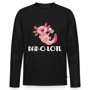 Cadeau de fête des pères pour papa pour la fête des hommes - T-shirt manches longues Premium bio Homme - noir - Devant - Nico (187cm)