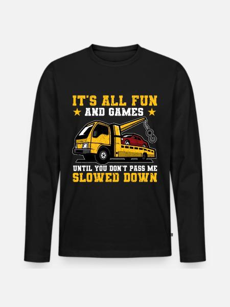 Abschleppwagen | Abschlepper Auto Panne Geschenke - Männer Premium Bio Langarmshirt - Schwarz