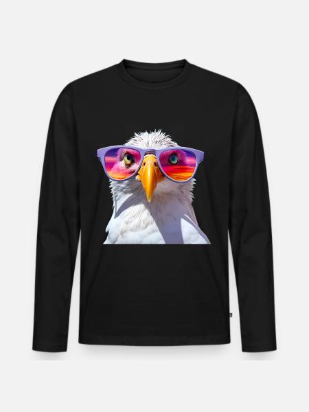 Seagulls Sunglasses - Men's Premium Organic Long Sleeve Shirt - black