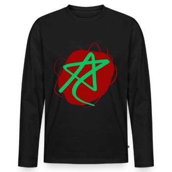 Marokko - Männer Premium Bio Langarmshirt - Schwarz - Vorne - Nico (187cm)