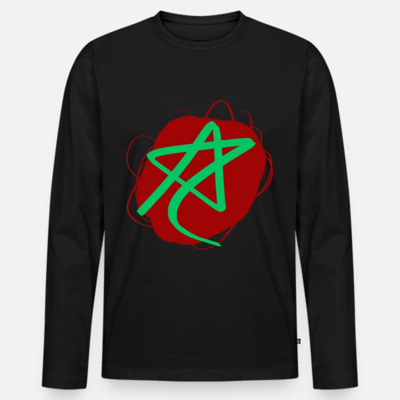 Marokko - Männer Premium Bio Langarmshirt - Schwarz