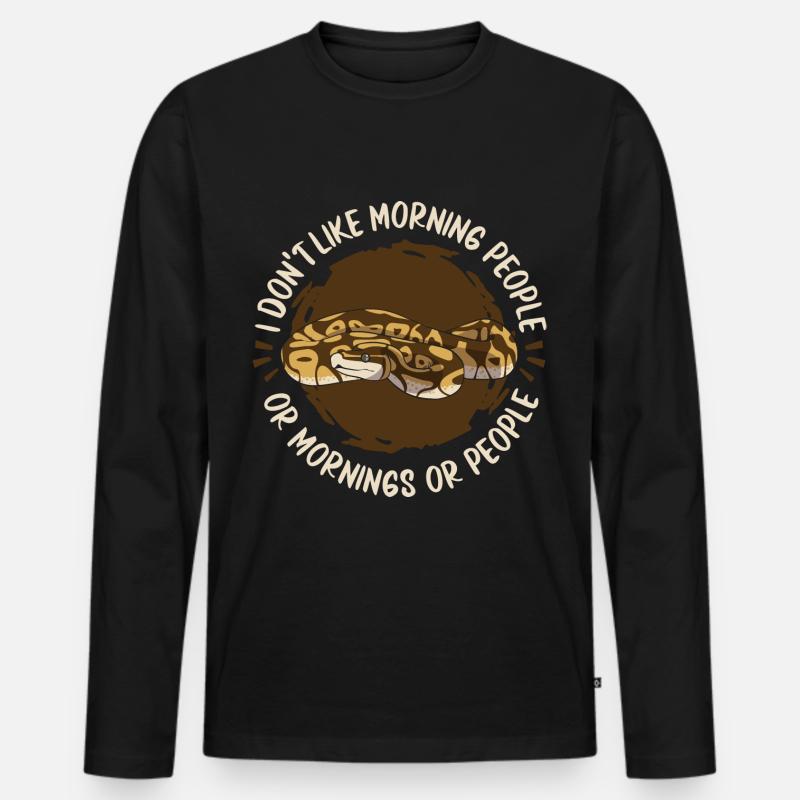 Boa Constrictor Schlange - Männer Premium Bio Langarmshirt - Schwarz