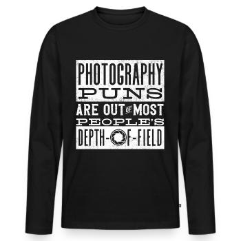 Photographer Photography Camera Pun - Männer Premium Bio Langarmshirt - Schwarz - Vorne - Nico (187cm)