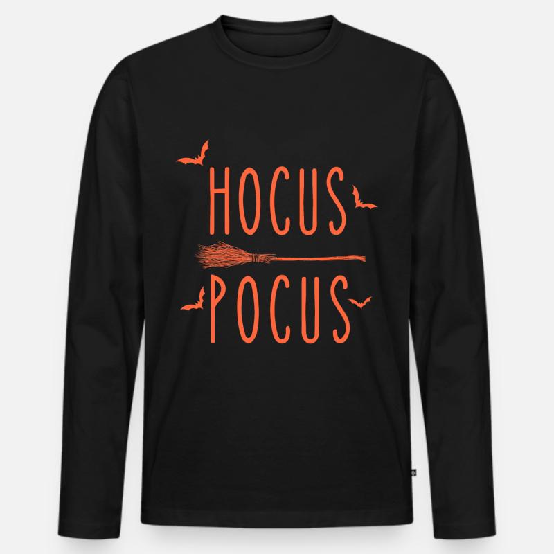 HOCUS-POKUS - Männer Premium Bio Langarmshirt - Schwarz
