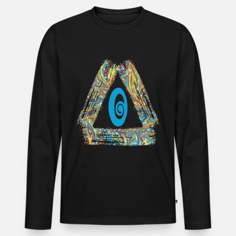 e 201 o - Männer Premium Bio Langarmshirt - Schwarz