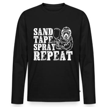 Maler und Lackierer, der Beste und Nervigste Beruf - Männer Premium Bio Langarmshirt - Schwarz - Vorne - Nico (187cm)
