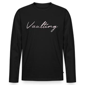 Voltige Cheval Volti - T-shirt manches longues Premium bio Homme - noir - Devant - Nico (187cm)