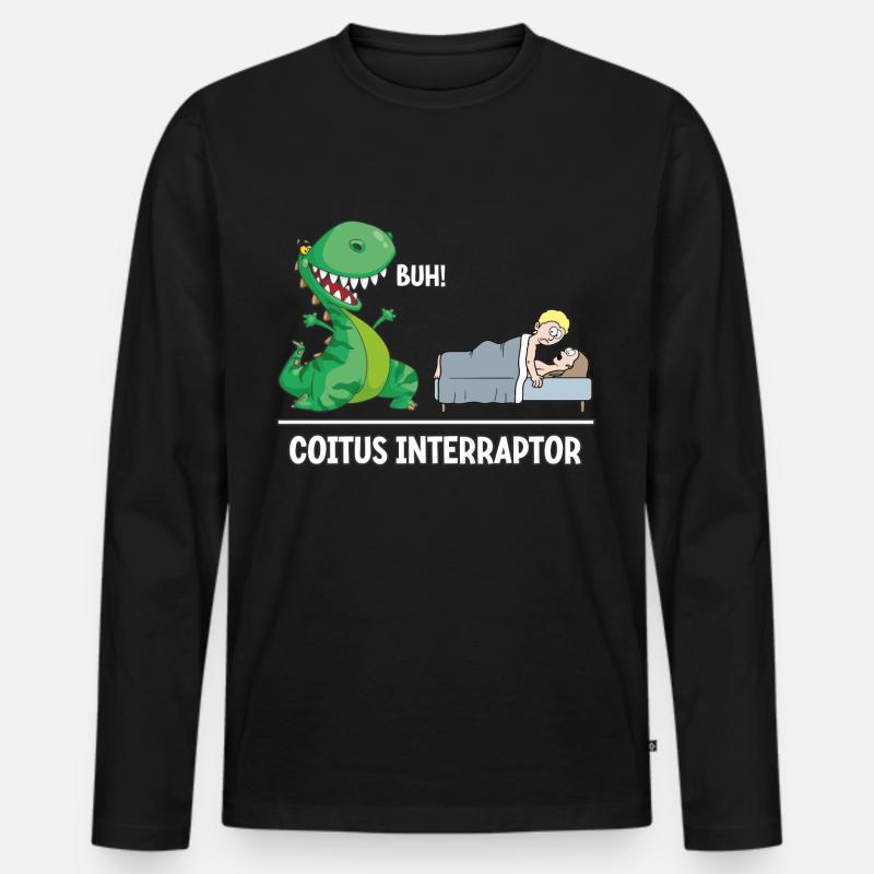 Coitus Interraptor - Männer Premium Bio Langarmshirt - Schwarz