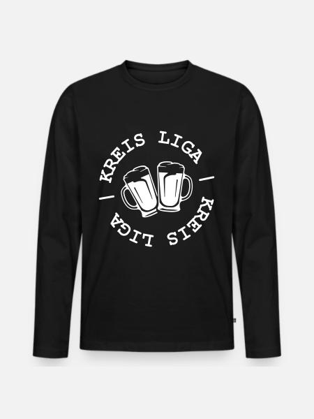 Kreis Liga - Männer Premium Bio Langarmshirt - Schwarz